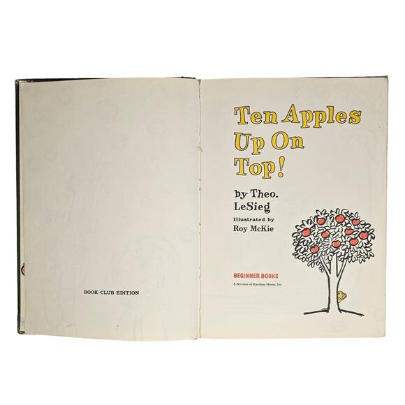 1961 First Edition TEN APPLES UP ON TOP Dr Seuss Theo. LeSieg VINTAGE Book Club - Picture 5 of 9